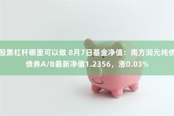 股票杠杆哪里可以做 8月7日基金净值：南方润元纯债债券A/B最新净值1.2356，涨0.03%