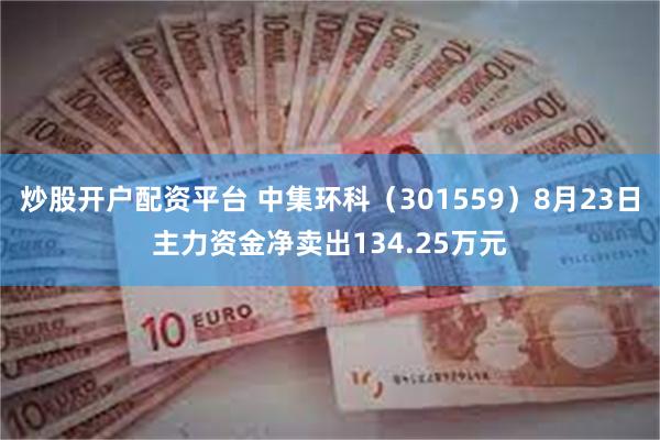 炒股开户配资平台 中集环科（301559）8月23日主力资金净卖出134.25万元