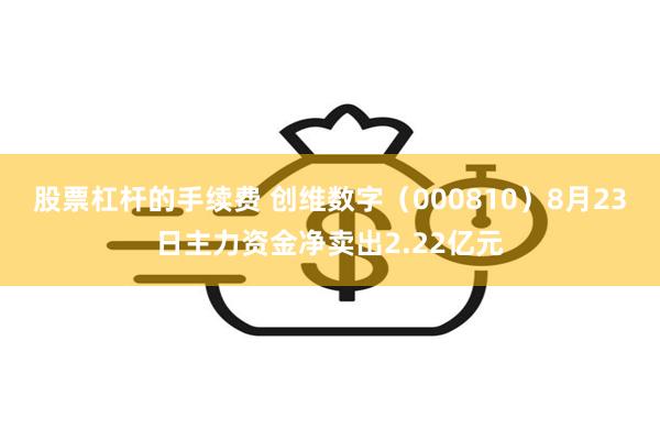 股票杠杆的手续费 创维数字（000810）8月23日主力资金净卖出2.22亿元