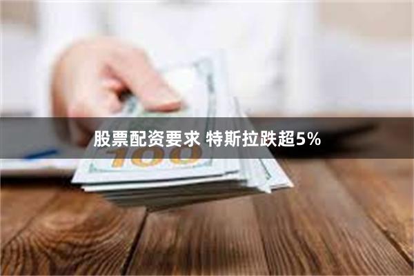 股票配资要求 特斯拉跌超5%